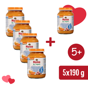4+1 ZDARMA: Holle BIO Mrkev s bramborem a hovězím masem (190 g)
