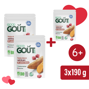 2+1 ZDARMA: Good Gout BIO Batáty s vepřovým masem (190 g)