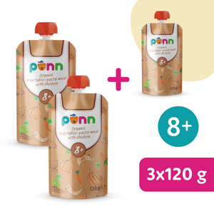 2+1 ZDARMA: SALVEST Põnn BIO Kuřátko s těstovinami (120 g)