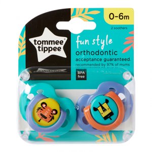 Tommee Tippee  CTN dudlík silikon Fun 2 ks 0-6m - 10 balení