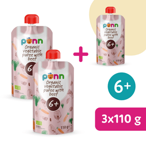 2+1 ZDARMA: SALVEST Põnn BIO Hovězí maso se zeleninovým pyré (110 g)