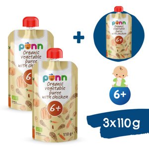 2+1 ZDARMA: SALVEST Põnn BIO Kuřátko se zeleninovým pyré (110 g)