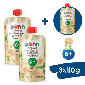 2+1 ZDARMA: SALVEST Põnn BIO Vepřová panenka se zeleninovým pyré (110 g)