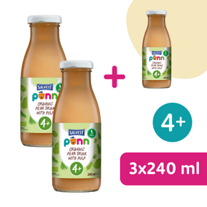 2+1 ZDARMA: SALVEST Põnn BIO Hrušková šťáva s dužinou (240 ml)