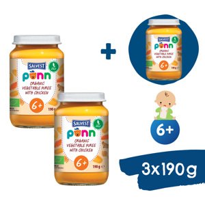 2+1 ZDARMA: SALVEST Põnn BIO Kuřecí maso se zeleninovým pyré (190 g)