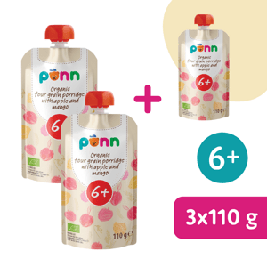 2+1 ZDARMA: SALVEST Põnn BIO Cereální kaše s mangem a jablkem (110 g)