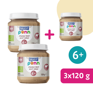 2+1 ZDARMA: SALVEST Põnn BIO Hovězí pyré (120 g)