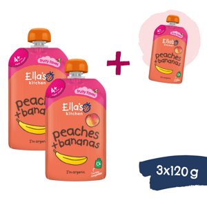2+1 ZDARMA: Ella's Kitchen BIO Banán s broskví (120 g)