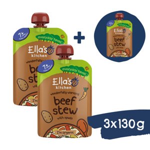 2+1 ZDARMA: Ella's Kitchen BIO Dušené hovězí maso s bramborami (130 g)