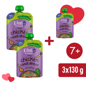 2+1 ZDARMA: Ella's Kitchen BIO Pečené kuře s nádivkou (130 g)