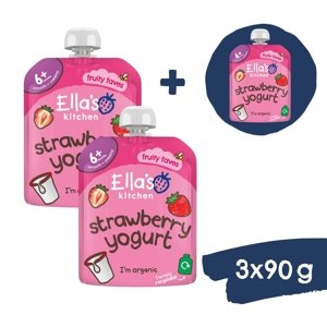 2+1 ZDARMA: Ella's Kitchen BIO Jahody s jogurtem (90 g)