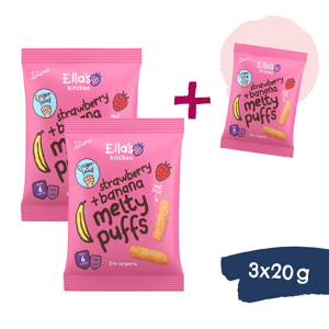 2+1 ZDARMA: Ella's Kitchen BIO Křupky jahoda a banán (20 g)