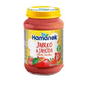 Hamánek Jahoda a jablko ovocná svačinka 6m+ (190 g)