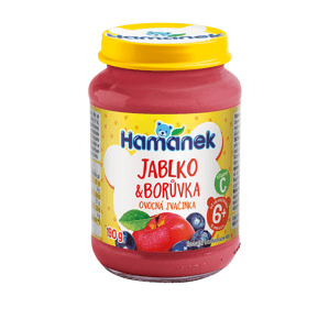 Hamánek Borůvka a jablko ovocná svačinka 6m+ (190 g)