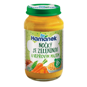 Hamánek Nočky se zeleninou a vepřovým masem 8m+ (230 g)