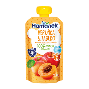 Hamánek Meruňka a jablko 100% ovoce 4m+ (100 g)