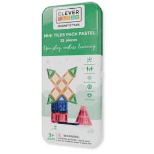 mamido Cleverclixx Mini Pastel magnetická stavebnice zelená 28 ks