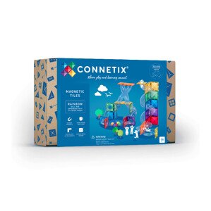 Connetix Connetix Tiles - Magnetická Stavebnice Duhová Kuličková Dráha 66 ks