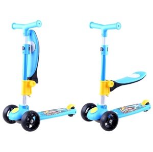 mamido Dětská koloběžka se sedátkem modrá