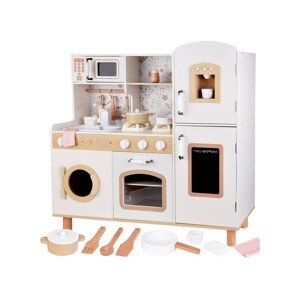 mamido Velká dětská dřevěná kuchyňka s pračkou a lednicí