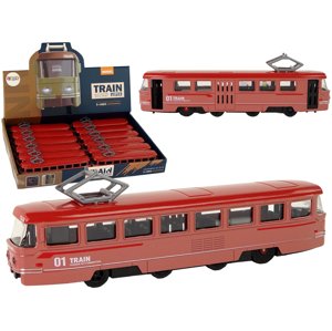mamido Kovový vlak s třecím pohonem a zvuky červený