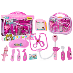 mamido Lékařská sada pro malého doktora v kufříku s světly a zvuky růžová