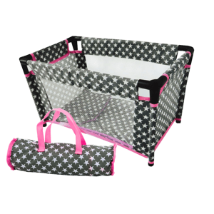 mamido Postýlka pro panenky Alice Star šedorůžová