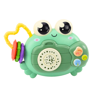 mamido Interaktivní chrastítko krab s projektorem zelený