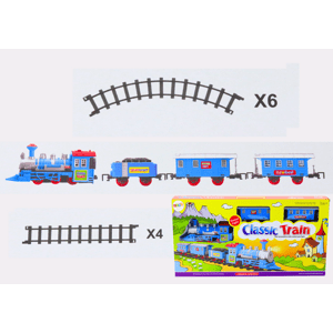 mamido Vláček na baterie se 3 vagóny a kolejemi s efekty