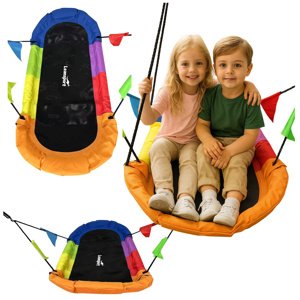 mamido Dětská hnízdová houpačka 167×75 cm duhová