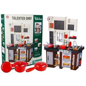 mamido Velká dětská kuchyňka s hodinami a tekoucí vodou