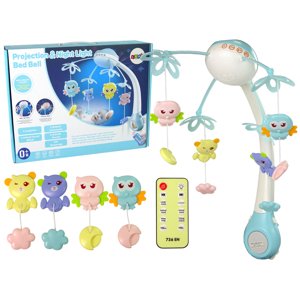 mamido Kolotoč nad postýlku s projektorem modrý