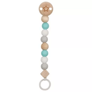 Goki Goki Šňůrka na dudlík - Hvězda, tyrkysová