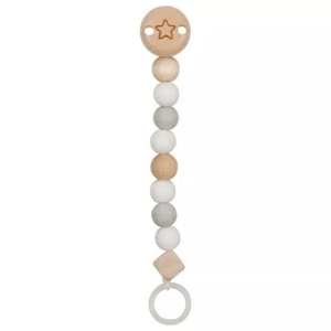 Goki Goki Šňůrka na dudlík - Hvězda, přírodní korálky