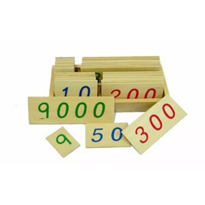 Moyo Montessori Moyo Montessori Malé dřevěné karty s čísly 1-9000