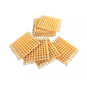 Moyo Montessori Moyo Montessori 9 zlatých perlových stovkových čtverců