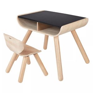 PlanToys PlanToys Dětský stolek se židlí - černý