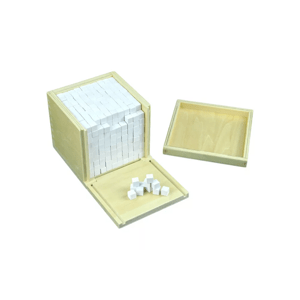 Moyo Montessori Moyo Montessori Krabička ve tvaru krychle s tisíci krychličkami (1x1x1cm)