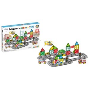 Mamido Mamido Magnetická stavebnice město 70 dílů City Road