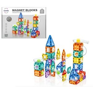 Mamido Mamido Barevná magnetická stavebnice 163 dílků kuličková dráha XL