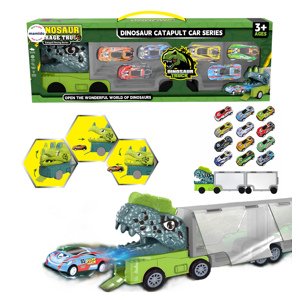 Mamido Mamido Velké dinosauří nákladní auto s autíčky a katapultem