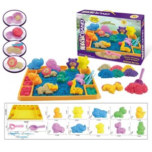 Mamido Mamido Sada kinetického písku 1200 g s formičkami a podložkou