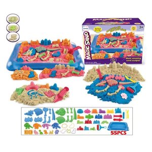 Mamido Mamido Sada kinetického písku XXL s dinosaury hradem a 55 ks příslušenství 3000 g