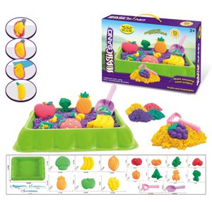 Mamido Mamido Sada kinetického písku s ovocnými a zeleninovými formičkami 1000 g