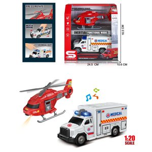 Mamido Mamido Záchranářský set 1:20 sanitka a vrtulník Medical MT1289