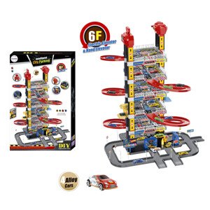 Mamido Mamido Šestipatrové parkoviště se silnicí a autíčky XXL s elektrickým výtahem