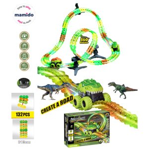 Mamido Mamido Dinosauří autodráha Zero Gravity 132 dílů, 318 cm, 360° rotace