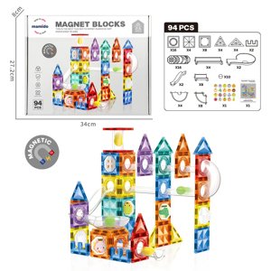 Mamido Mamido Magnetická stavebnice město 94 dílů kuličková dráha L MT1511