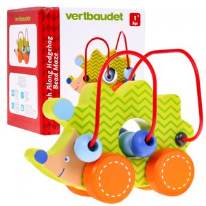 mamido Dřevěný ježek na kolečkách