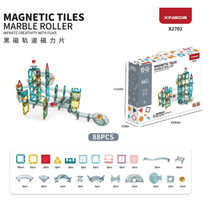 mamido Magnetická stavebnice kuličková dráha 88 dílů